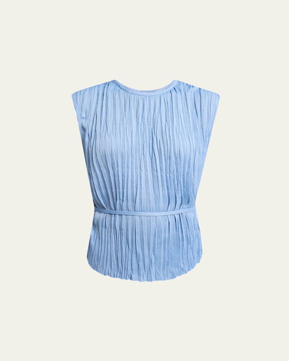 Lyra Pleated Jersey Top